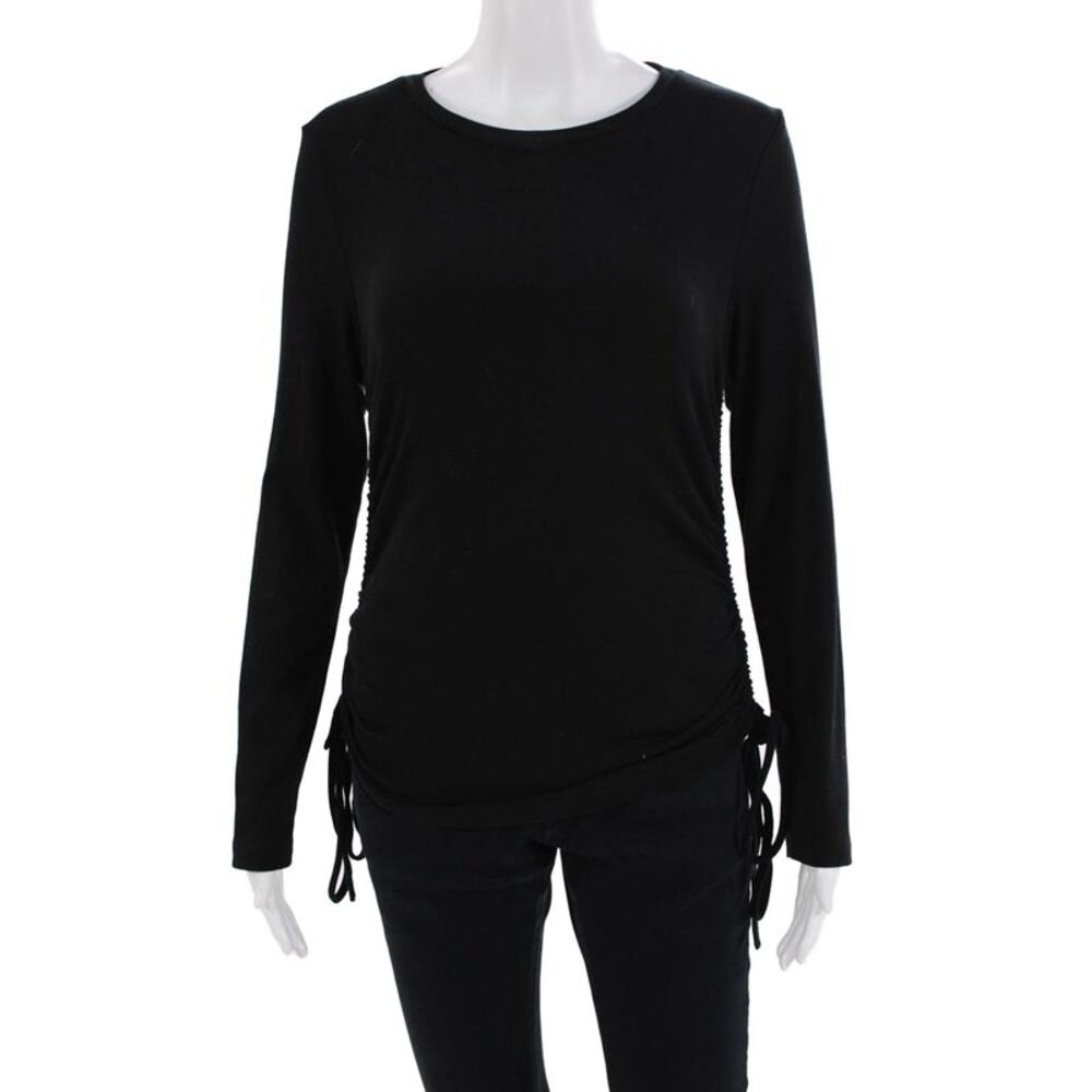 4th Reckless Womens Basic Jersey T-Shirt Black Long Sleeve Size M